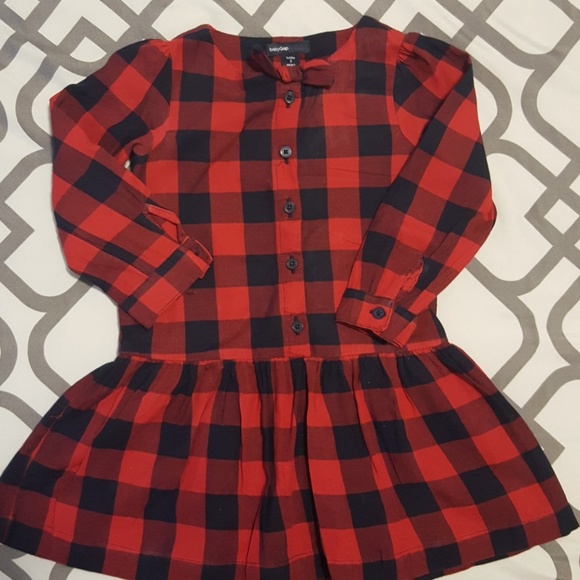 infant buffalo plaid dress